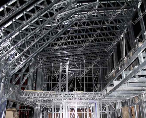 attic with light steel structure