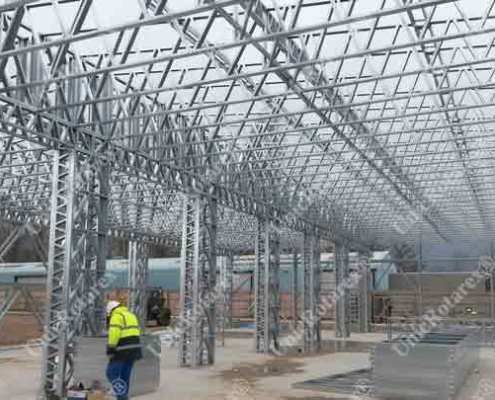 industrial building with light steel structure