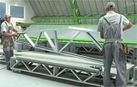 Light steel structures preassembling in factory.