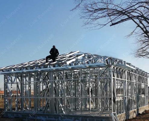Steel structure for ground floor house